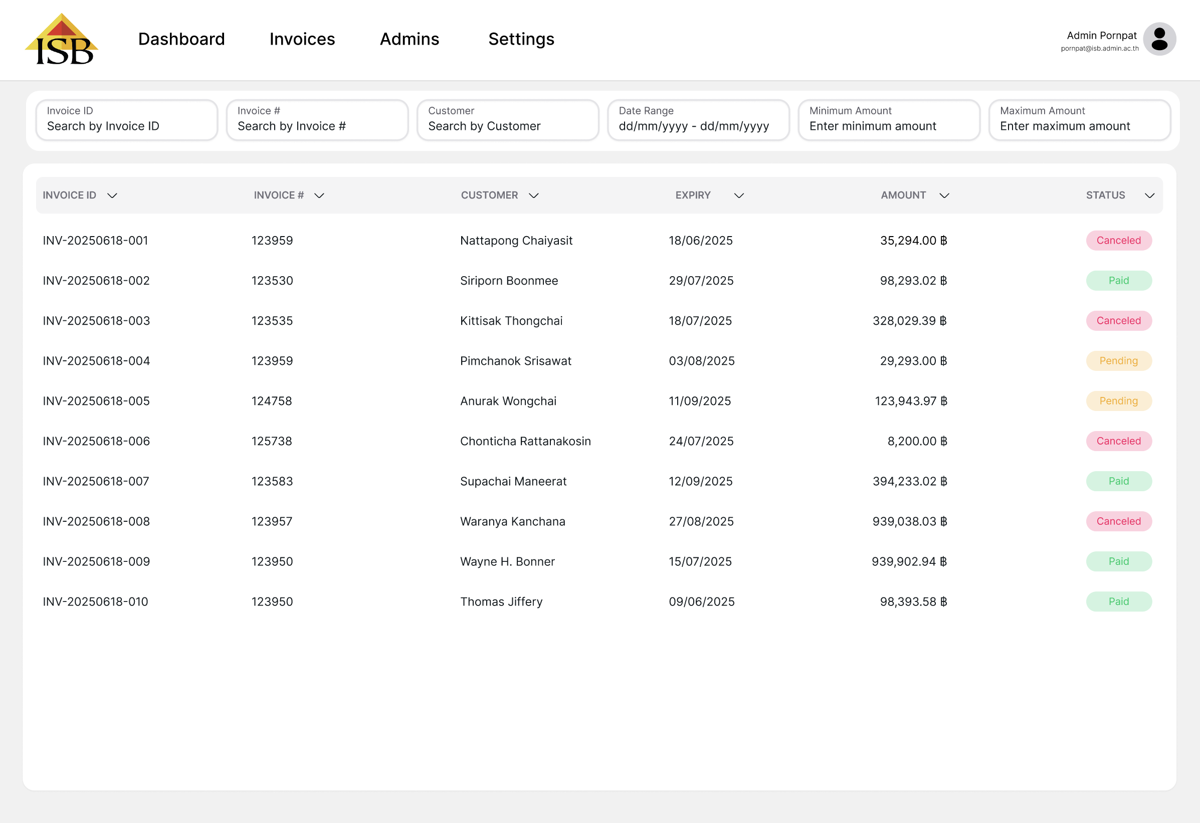 ISB Billing System